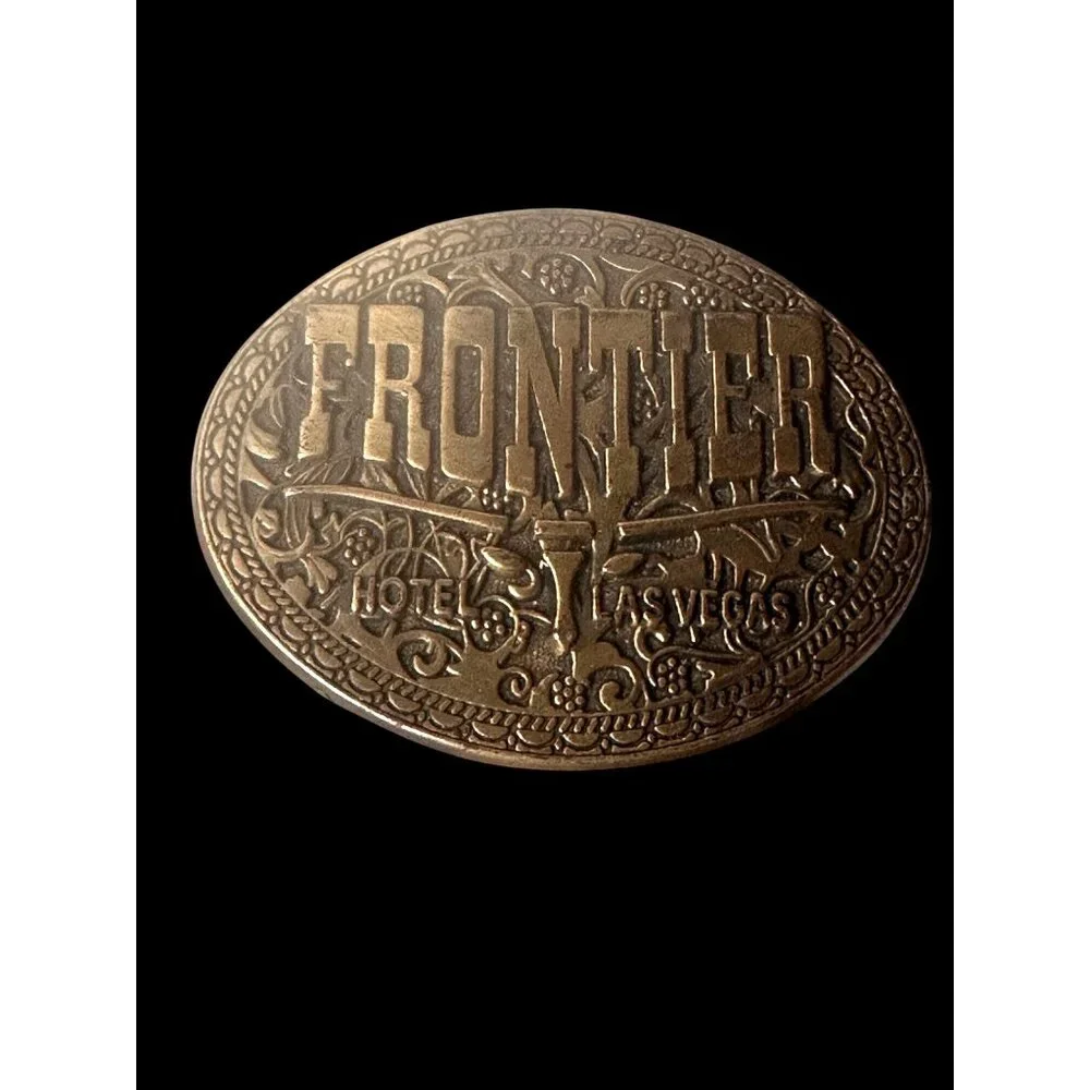 Vintage Frontier‎ Hotel Las Vegas Belt Buckle Collectible Western Accessory